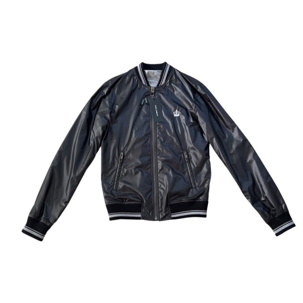 Dolce  Gabbana New Mens Black Bomber Jacket Size 44